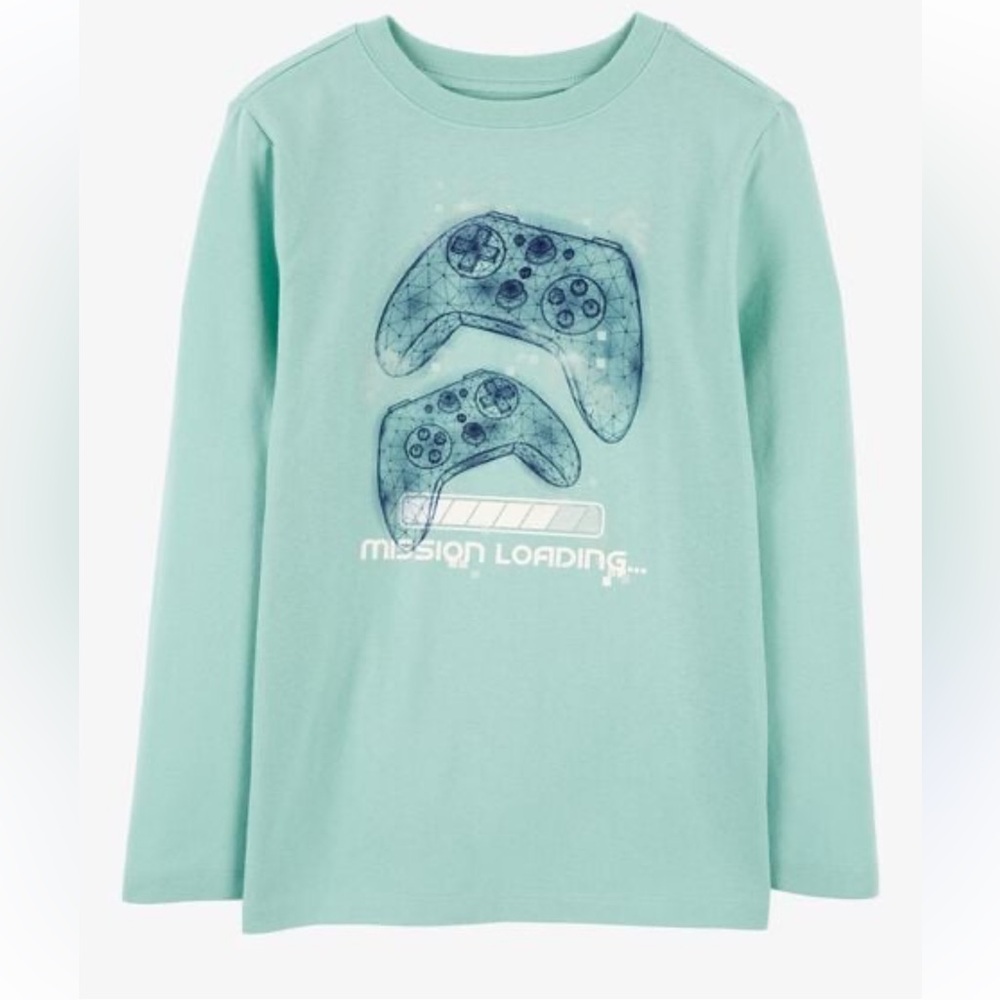 🪐Long Sleeve Shirt with Game Controller Print